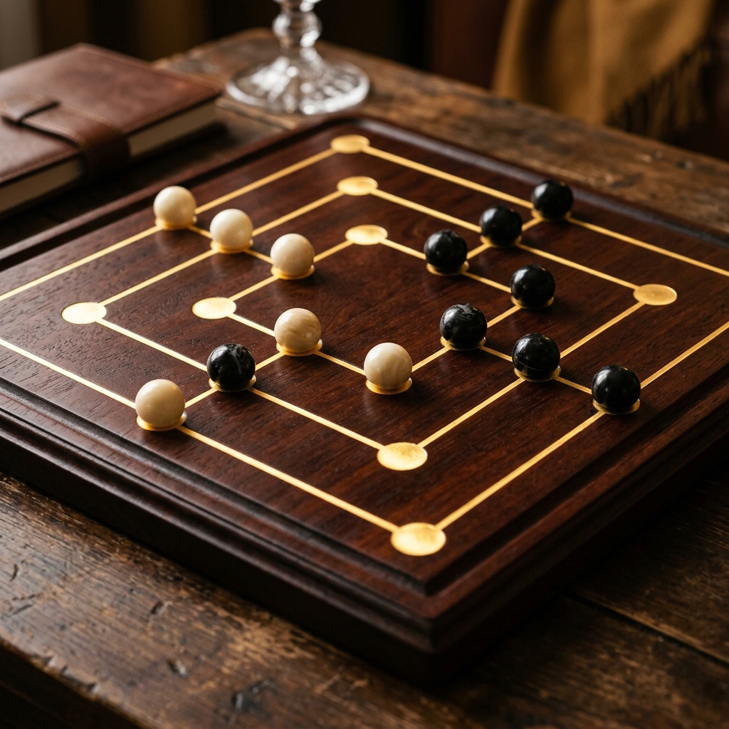 Nine Men's Morris Slate & Wood Edition